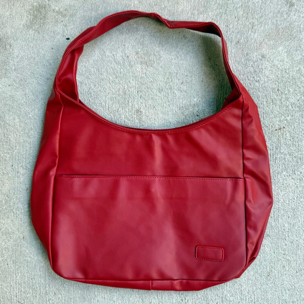 Wopedally Red Women’s Leather Shoulder Tote Bag One Size